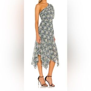 ASTR the Label Santorini Dress in Blue Green Floral